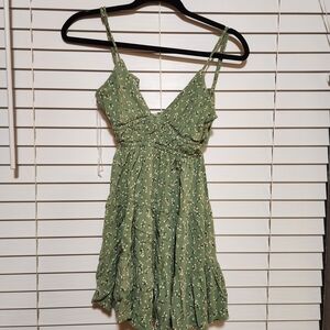 Floral Green Summer Dress